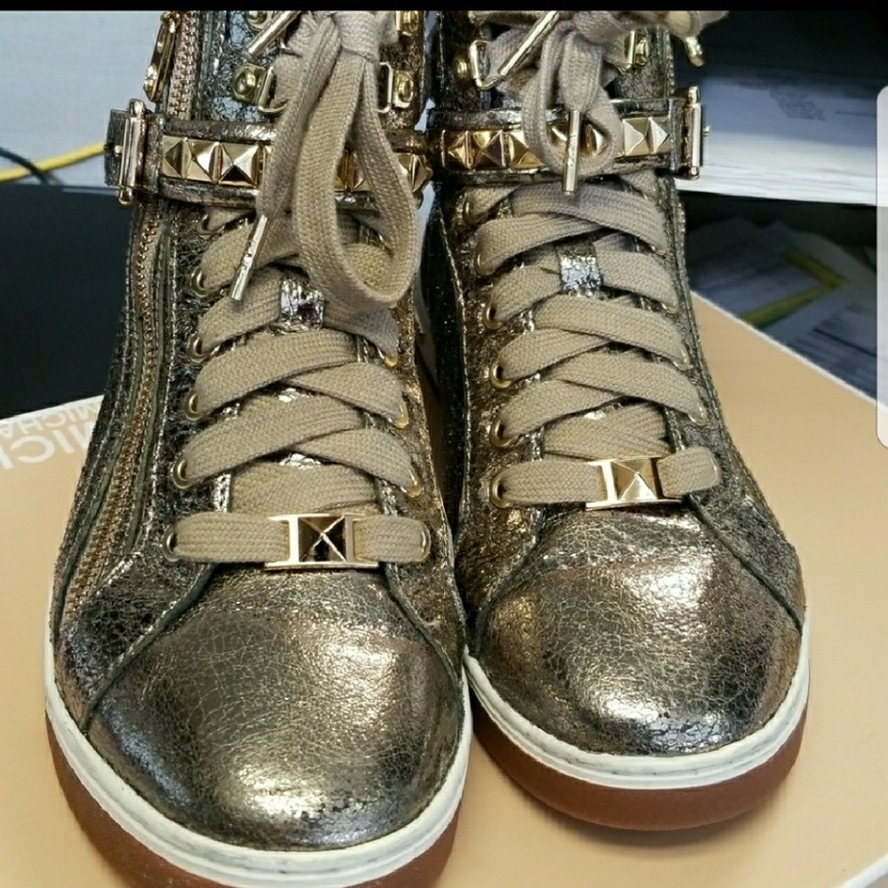 Authentic Michael Kors glam studded high tops